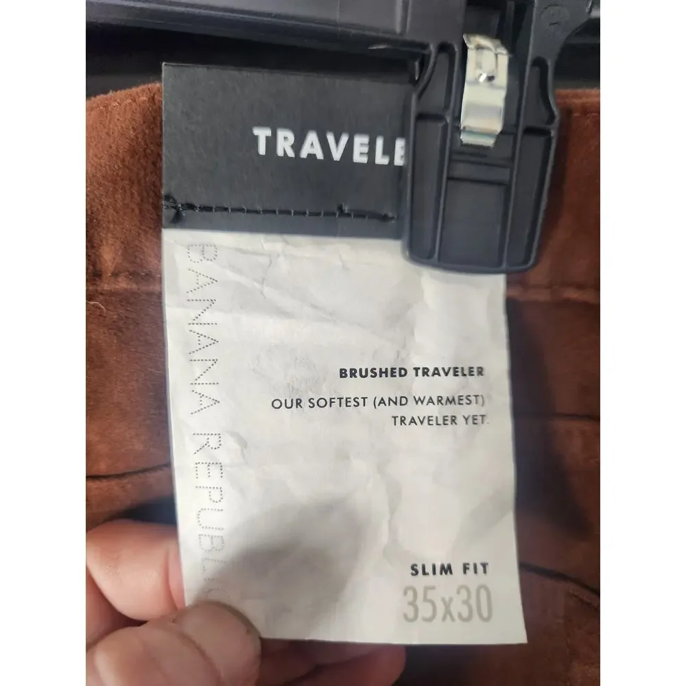 Banana Republic Brushed Traveler Pants NWT 35 x 30